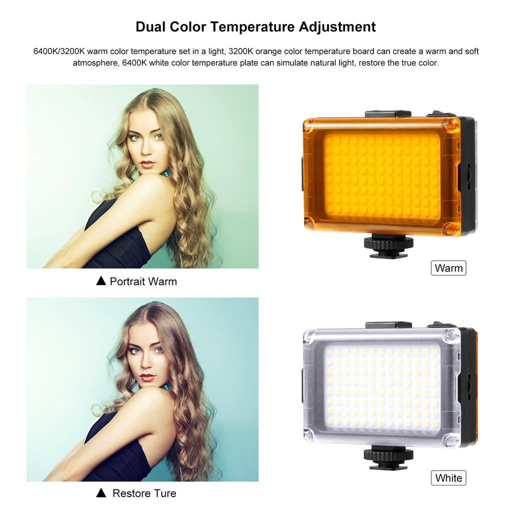 PULUZ PU4096 104 LED 1800LM Professional Video Light Wedding News Interview Camera Filming Lamp with Filter