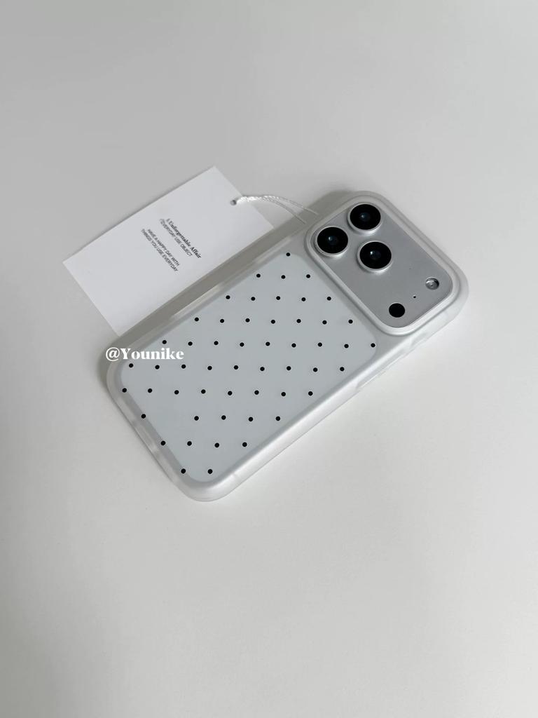 Full Screen Vintage Black Polka Dot Phone Case For iPhone 17 16 15 14 13 12 11 Pro MAX MINI XR XS 7 8 Plus 17air 16e Matte Cover