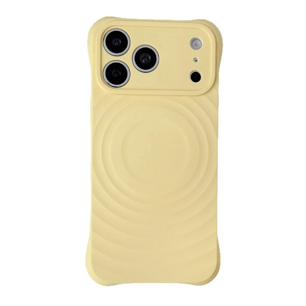 Liquid silicone ripple pattern magnetic mobile phone case Apple 17PROMAX protective case for iPhone16/15/14