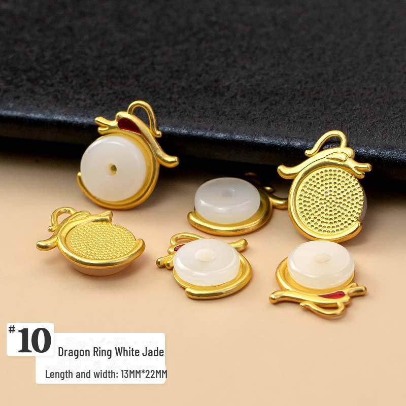 

Подвеска из нефрита в стиле чонсам: Ретро Металл Китайский Национальный Прилив DIY Аксессуар