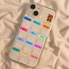 2026 White Character Calendar for iPhone17 Space Phone Case Apple 16promax Transparent 15/14 Fine Hole