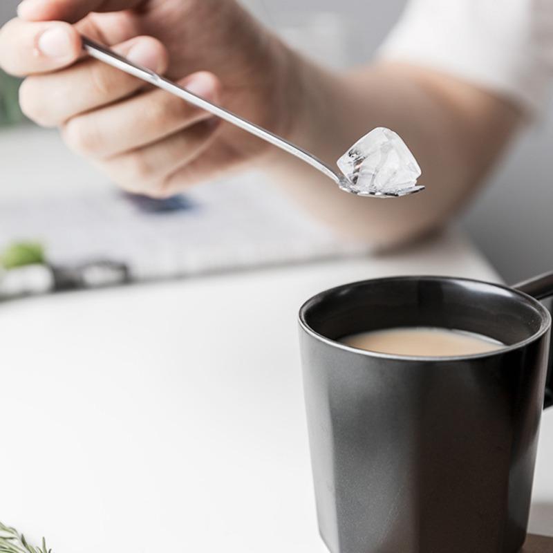 Stainless Steel Tea Spoons Set Gold Silver Flower Coffee Spoon Honey Dessert Ice Cream Scoop Long Handle Teaspoon Tableware