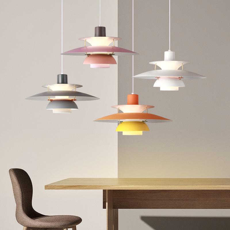 Danish UFO Pendant Light: Nordic Bauhaus Design for Dining Room or Bar