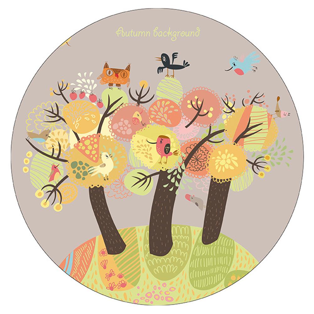 

Cartoon Round Carpet Absorbent Floor Mat Diameter 100cm Non-Slip Polyester Rug G