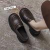 Genuine Leather Small Leather Shoes Spring New Thick-soled One-pedal Soft-soled Single Shoes Are Versatile