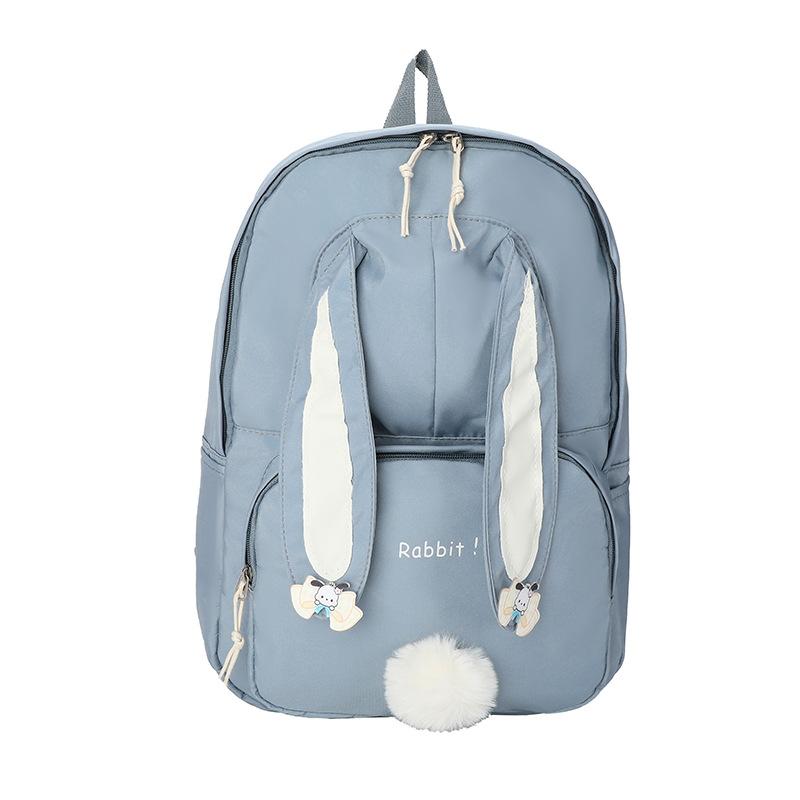 Schoolbag Girl Backpack Trend Cute Rabbit Ears Sweet Backpack Versatile Student School Bag Large Capacity Cartoon Backpack