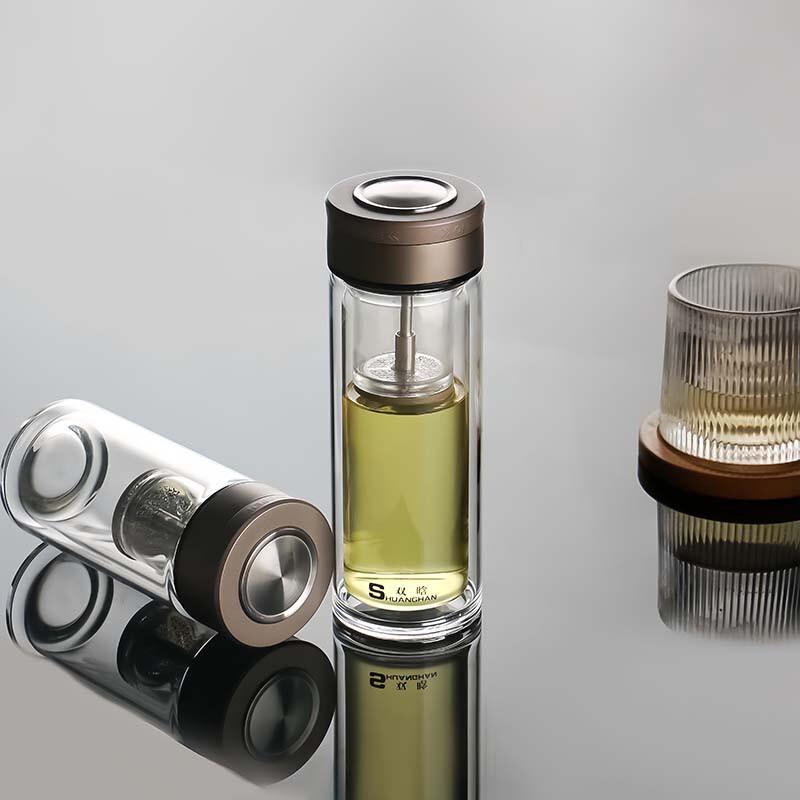 Shuanghan SH-2401 Double-Wall Tea Infuser Portable Glass