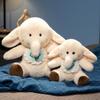Cream Elephant Plush Doll In Cute Sitting Posture