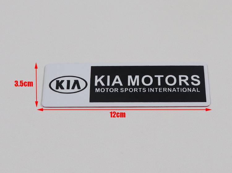 AANQ1 1pcs 3D Car Logo Aluminum Sticker Fender Side Rear Bumper Tail Door Trunk Sticker Emblem Sticker Styling Accessories For KIA