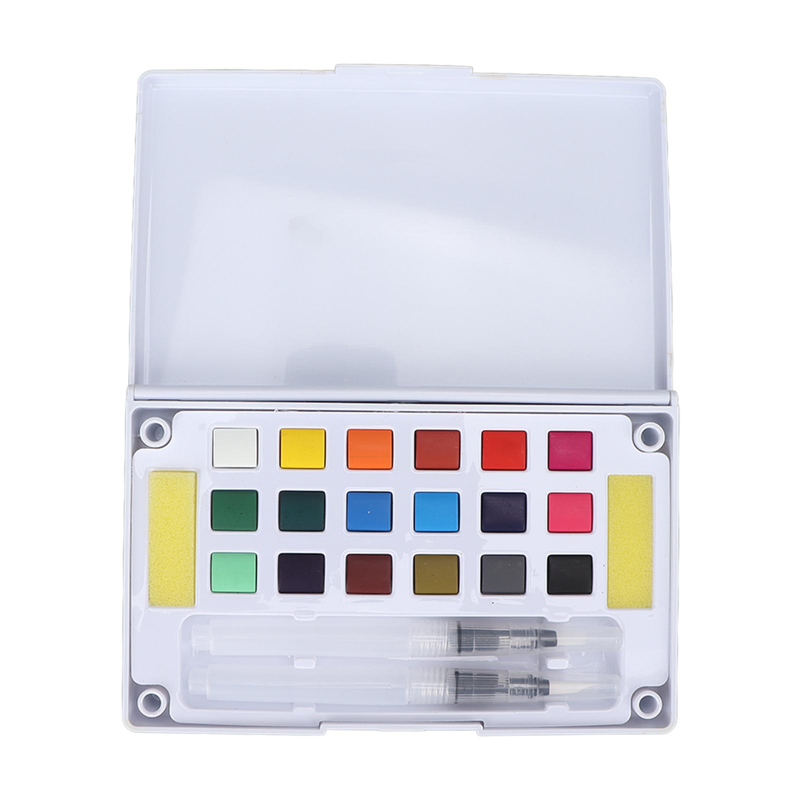 Акварельные краски 18 цветов Безопасные Нетоксичные Стойкие Быстросохнущие Яркие цвета Широкое применение Набор акварельных красок