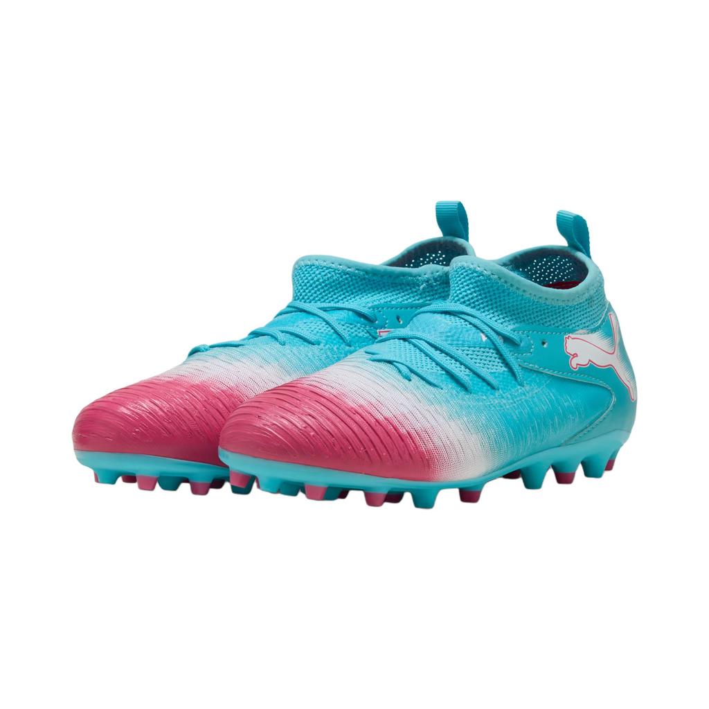 Puma Future 8 Match Comfortable Versatile Non-Slip Durable Breathable Mid-Top Kids Soccer Shoes Kids Soccer Shoes Blue 108849-01