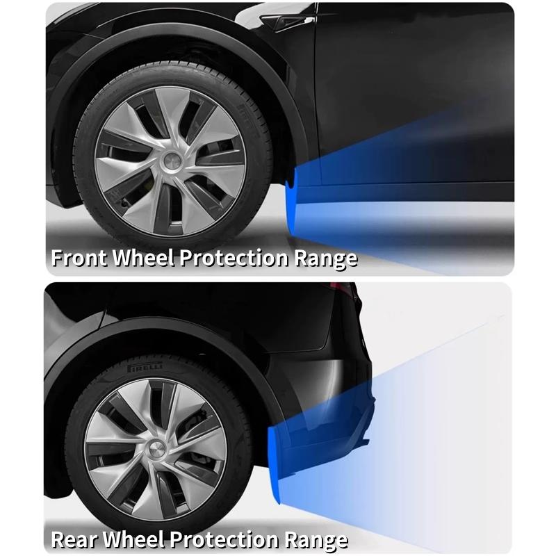 For Tesla For Model Y Launch 2025 Juniper Car Wheel Mud Flaps Splash Guards TPE No Drilling/Tape Car Wheel Protector Accessories