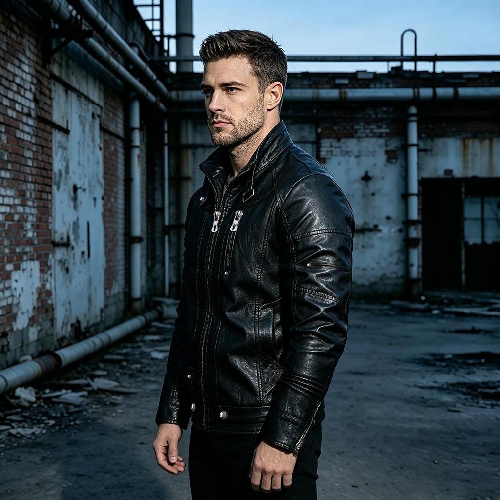 Men's Faux Leather PU Motorcycle Jacket - Autumn/Winter Stylish Outerwear