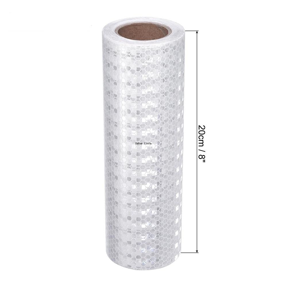 2.5cm/5cm/10cm/15cm/20cm*5M Reflective Car Stickers Shiny White Waterproof Adhesive Reflectors Tape Safety Warning Film For Bike