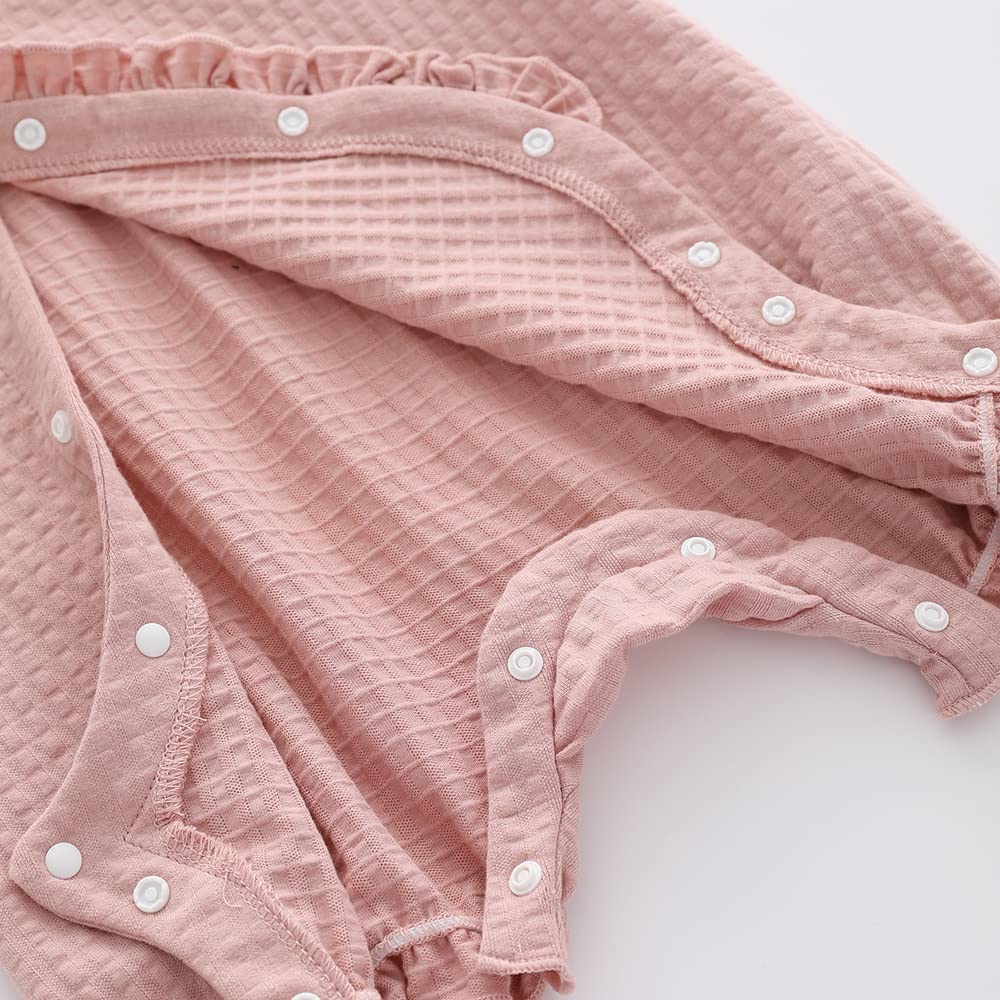 Baby Clothes Short Sleeve Summer Clothes Coverall Open Front Hair Ornament Girls Romper Baby Preparation Girls Casual Everyday Wear Shrine Visit