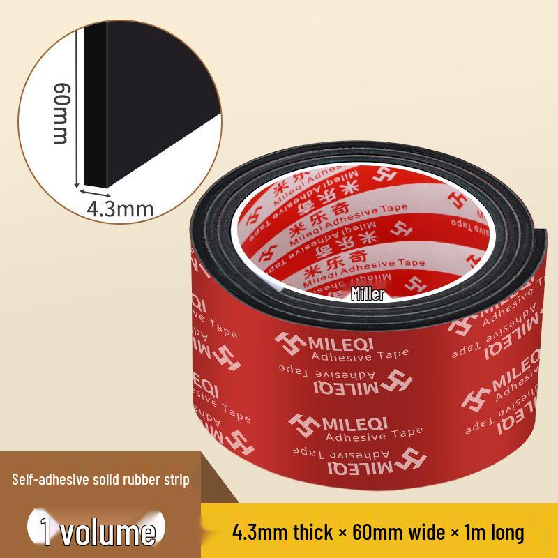 Mileqi EPDM Self-Adhesive Shock-Absorbing Anti-Slip Rubber Pad Strip