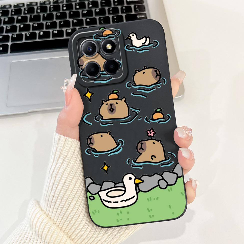 For Honor X6 X6a X6b Case Cover Silicone Cute Cartoon Cat Girl Luxury Flower Shockproof Phone Case For Honor X6a Back Cover Boys
