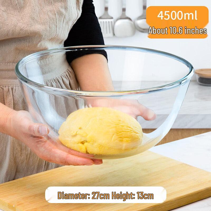 ZISIZ Glass Salad and Soup Bowl