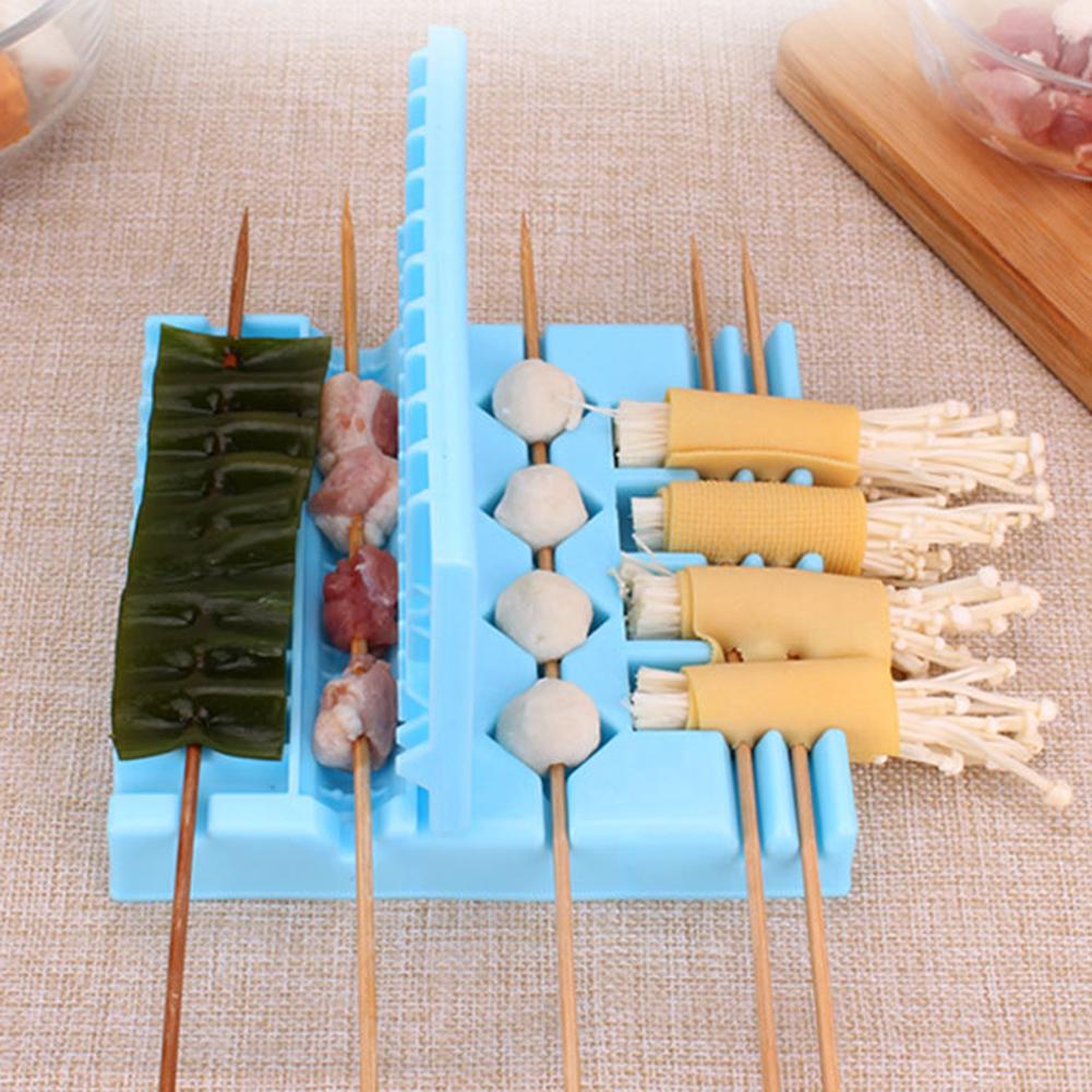 Multifunction BBQ Barbecue Meat Skewer Device Machine Household Grilling Skewer Mold For Outdoor BBQ