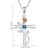 1Pc Fashion, Inlaid with Synthetic Zircon, Romantic Flower Rose Wrapped Personalized Pendant