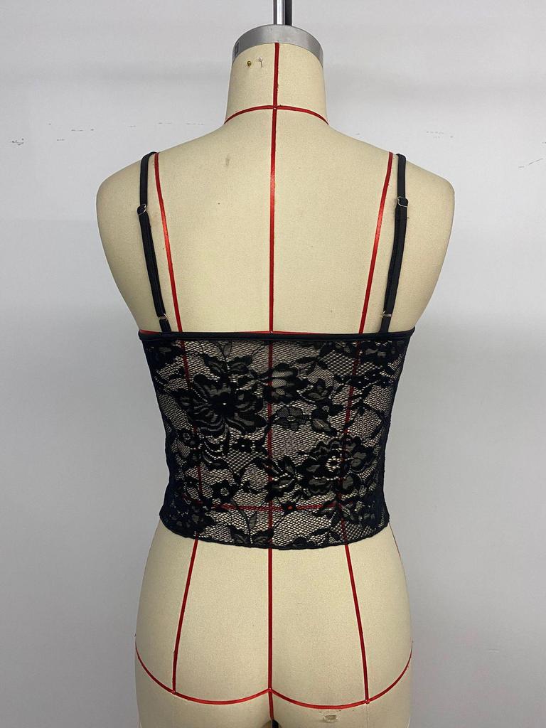 2026 Summer Lace Hollow Camisole Vest - European & American Style