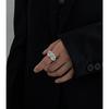 Ring Women'S Irregular Folds Niche Design Sense Adjustable Cold Wind Personality Trendy Cool Women'S Fashion Texture