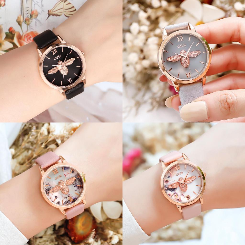 Gedi Rose Gold Ladies Watch With Quartz Movement And Water Resistance For Casual Wear