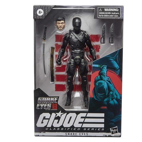 Hasbro G.I.. Joe Classified Series Oczy węża: ŻOŁNIERZ AMERYKAŃSKI. Joe Origins Figurka Akcji Snake Eyes (Import równoległy)
