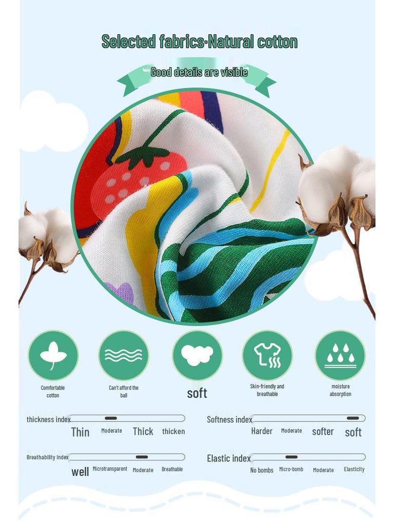 Mädchen Strickkleid im europäischen und amerikanischen Stil mit Cartoon-Print, Puffärmeln und Rundhalsausschnitt