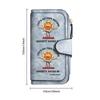 Cute Sunflower Print Long Wallet for Women Portable Card Holder Fashion Purse