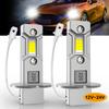 1pcs 2Pcs H3 LED Headlight Bulb Canbus No Fan High Beam 6500K White  3000K Yellow Car Truck LED Fog Light Driving Lamp DRL 12V -24V