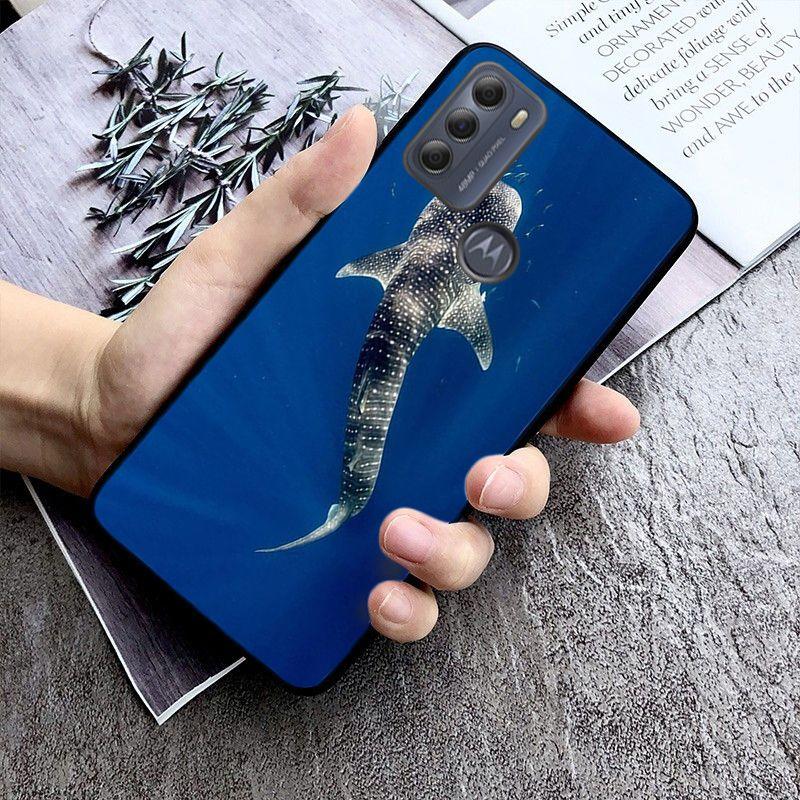 Ocean Whale Shark Case for Motorola Moto EDGE 20pro EDGE 20lite E6 E7 Cover G STYLUS GPLAY GPOWER G 5G PLUS G30 G100 Funda Coque