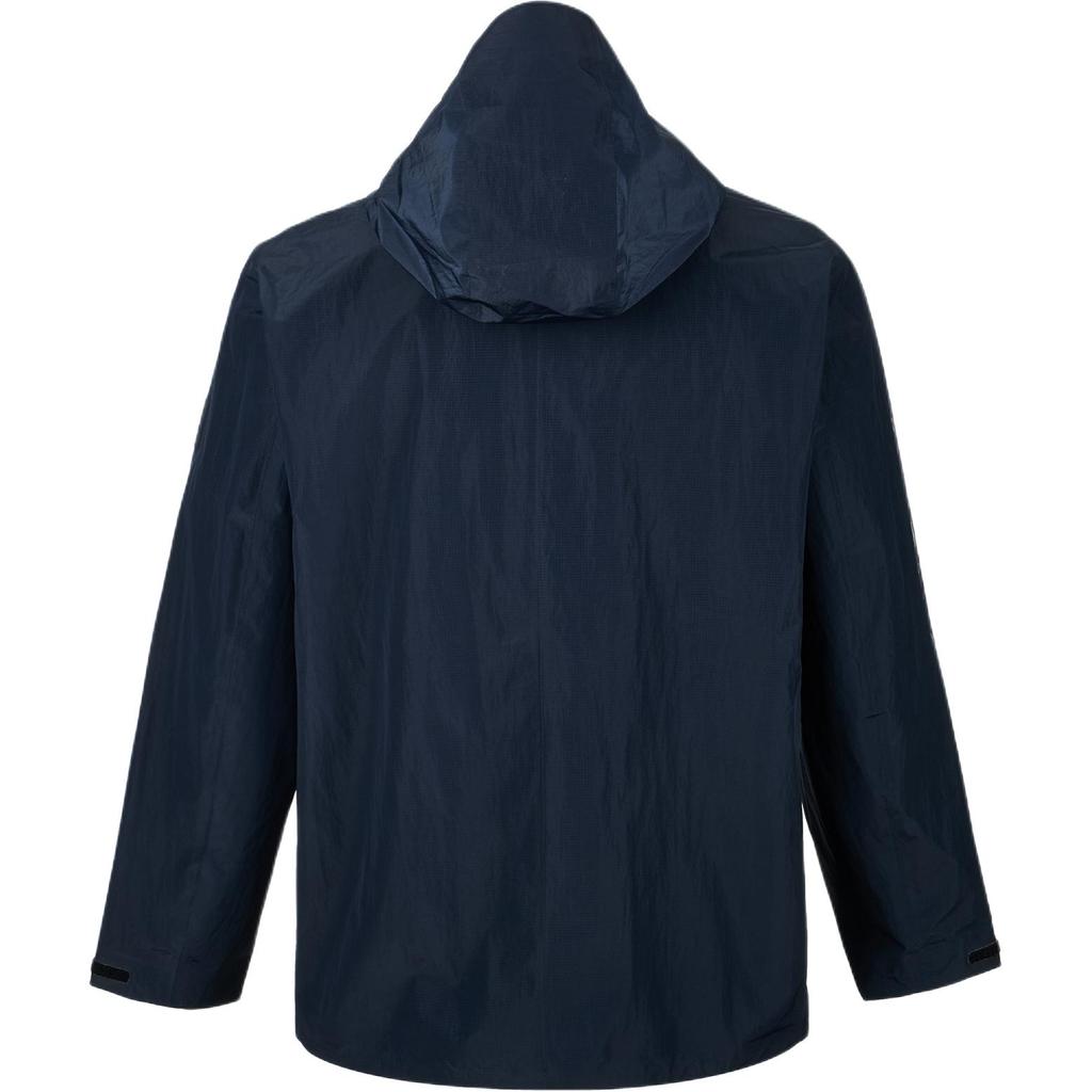 Anta Versatile Solid Color Zip-Up Hooded Casual Waterproof Windbreaker Men Outerwear 152217648-2