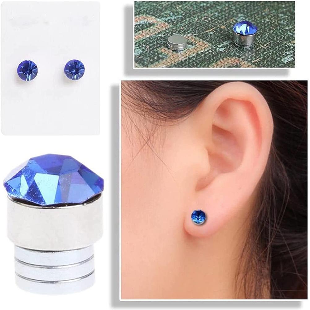 8 Pair of Magnetic Ear Stud Body Slimming Lose Weight Earrings Non Pierced Jewelry Gift