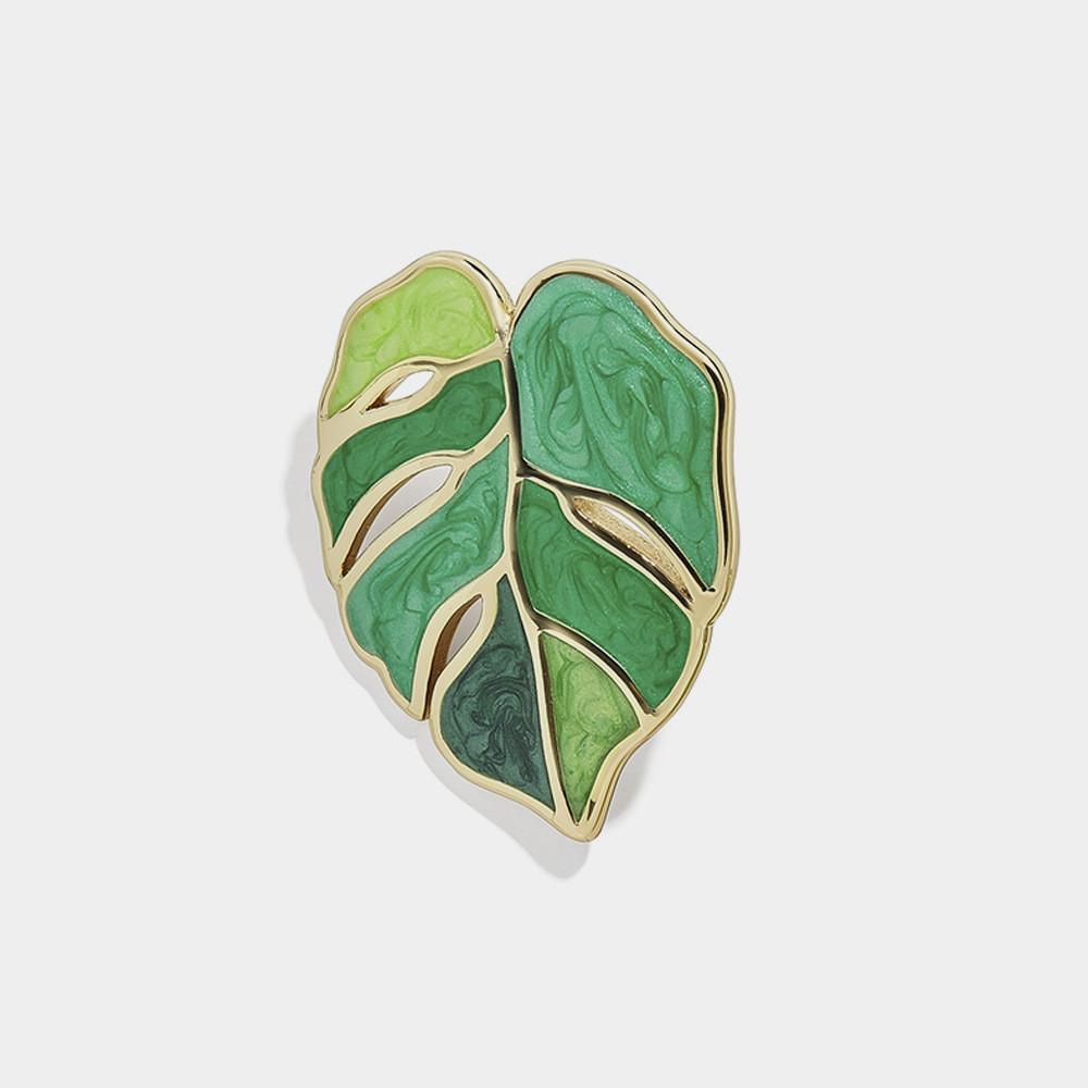 Leaf Exquisite Green Earrings For Women Alloy Material Summer Chic