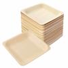 DOITOOL Disposable Wooden Plates, Stylish Square Plates, High-Quality Biodegradable and Eco-Friendly, Perfect for Parties, Outdoors, Commercial Use, a