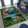 3D Illusion Breaking Wall Dinosaur Animal Series Rug for Bedroom Living Room Sofa Home Doormat Decor,Large Non-slip Floor Mat