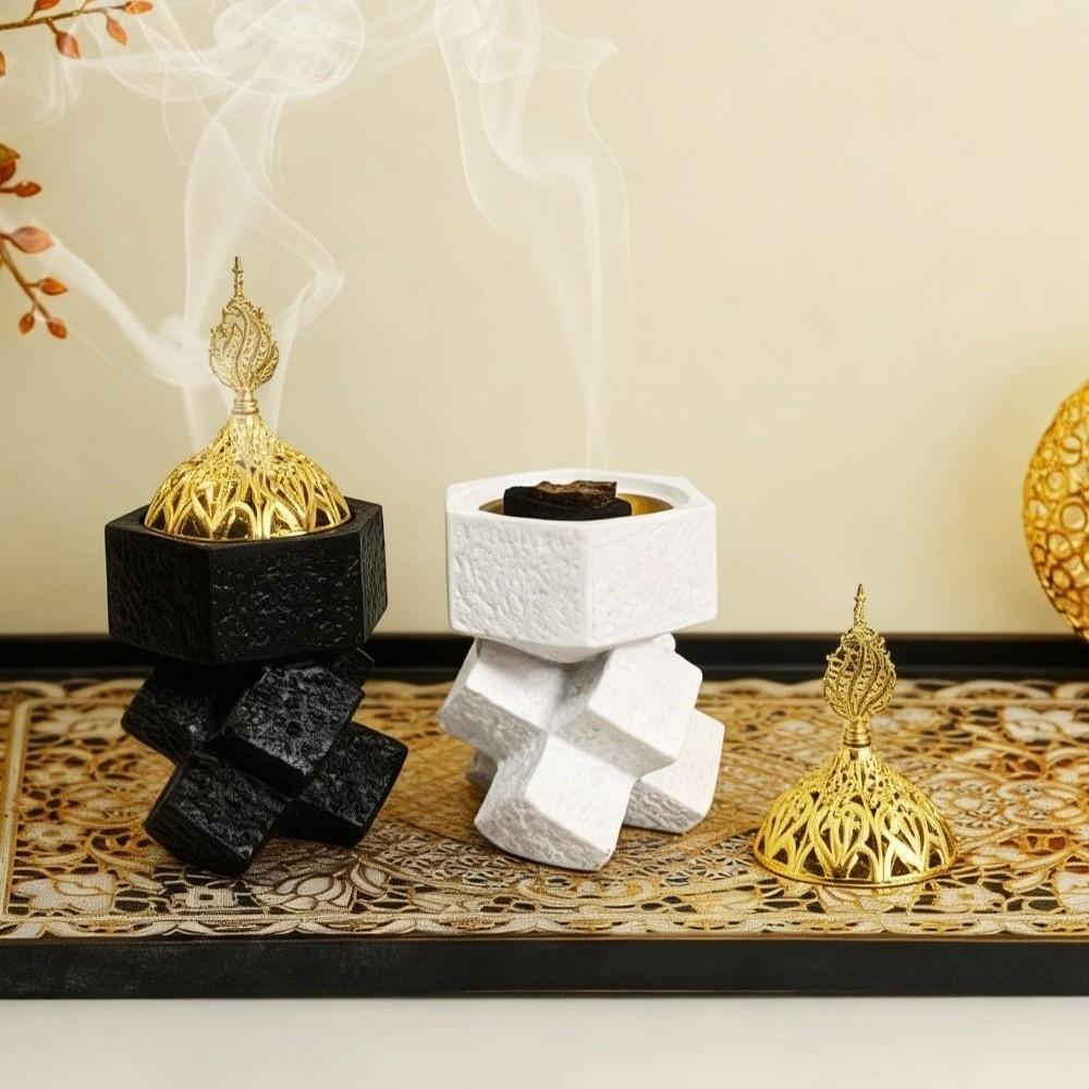 Vintage Cross-Knot Incense Burner Decorative Artistic Middle Eastern Incense Holder Resin Arabic Incense Burner Meditation Space