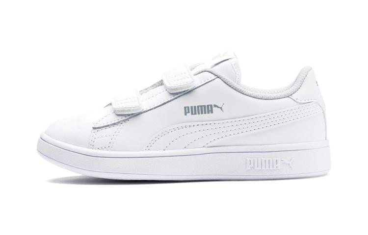 Puma Smash V2 Leather Little Kid  Triple White  365173-02 31
