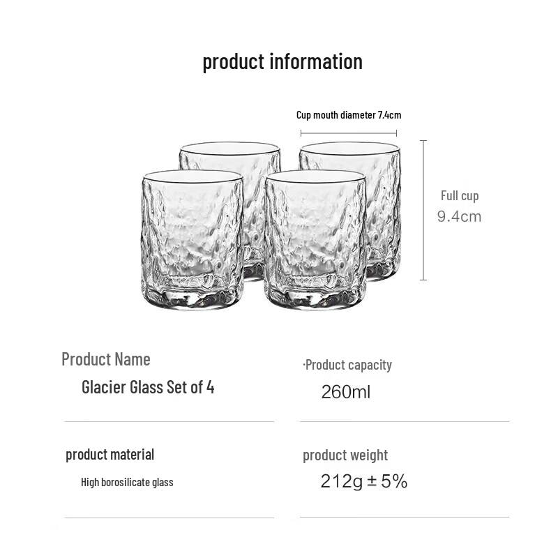 JD Sourcing Nordic Style Whiskey Glasses Set