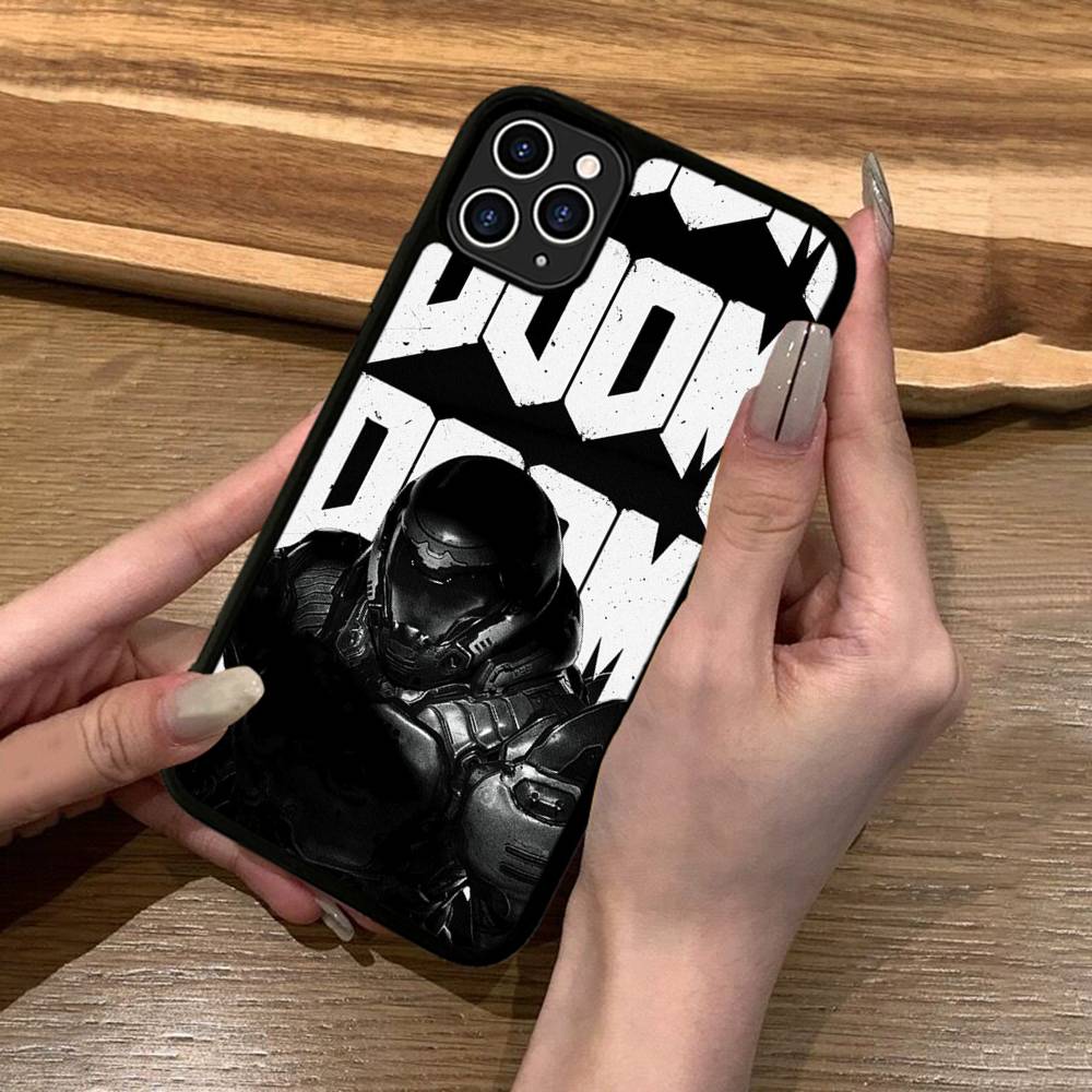 Klasyczna Gra D-DOOM-E-EternalS PC+TPU Odporne na Wstrząsy Etui Ochronne na Telefon Dla IPhone17 14 15 16 Pro Max 13 12 11 17 Air