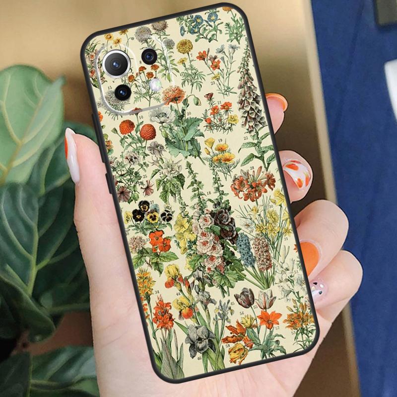

Flower Plant Art Case For Xiaomi 15 14 Ultra 13T 14T 15T Pro 17 Pro Max POCO X7 Pro X5 X6 F5 F6 F7 F8 Coque POCO X7