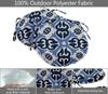 Vargottam Indoor Outdoor Round Bistro Chair Cushions Block Print 15-Inch Bistro Chair Pads Waterproof Seat Chair Cushion For Home