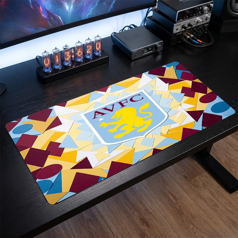 Aston Villa Football Print Large Mouse Pad, Anti-Slip Extended Gaming Desk Mat for Office Home