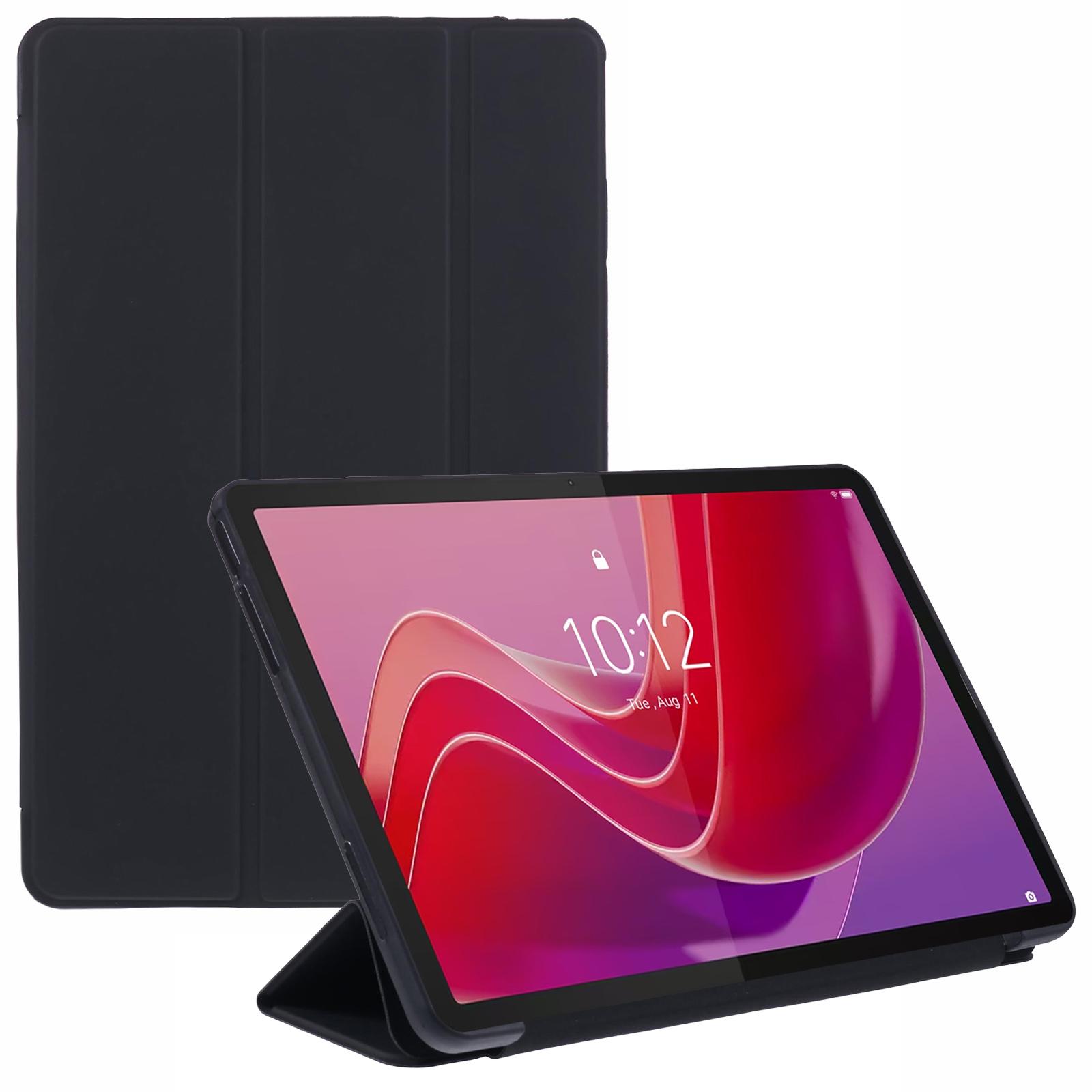 

Для Lenovo Tab M11/Xiaoxin Pad 11 2024 Чехол Кожа+Силикон Тройная подставка Накладка Чехол для планшета Black
