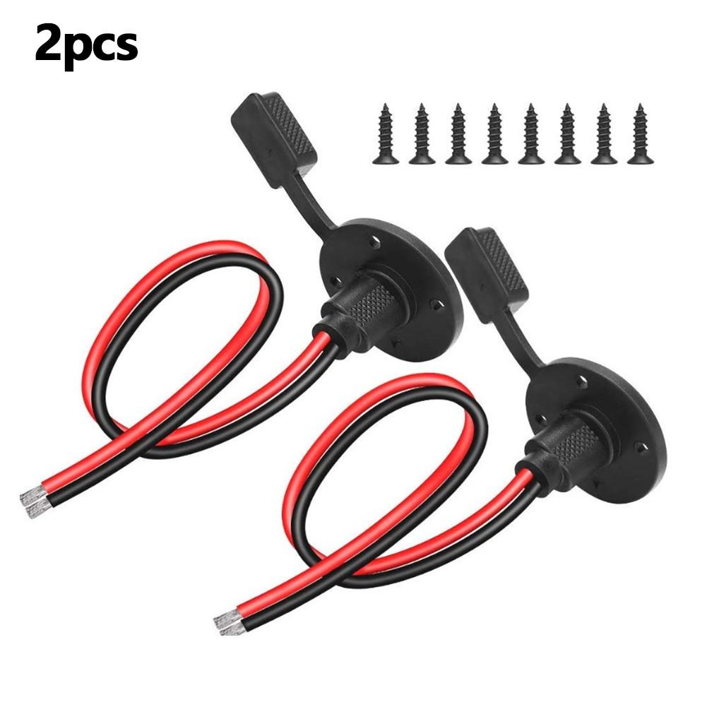 2PCS SAE Power Socket Sidewall Port Quick Connect Solar Panel Mount Connector