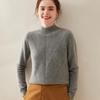 Women's High Neck Cashmere Knit Sweater - Thickened Loose Fit Pullover for Autumn/Winter