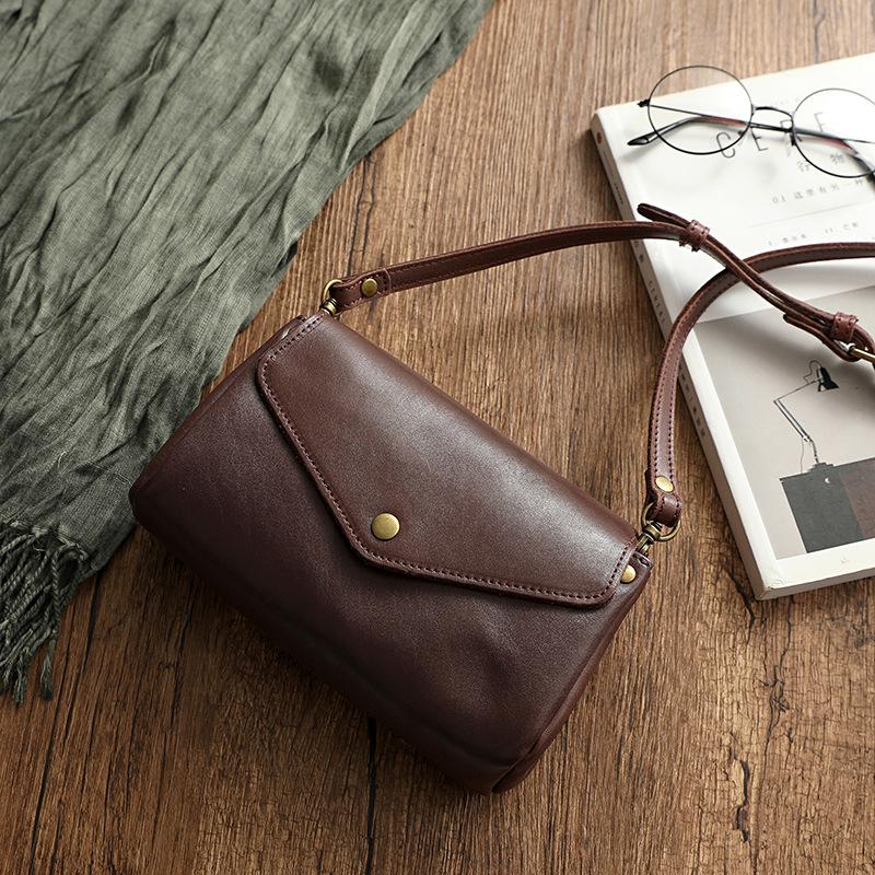 Luxury Fashion Pretty Girls Leather Shoulder Bag 100% Genuine Leather Bags For Woman Small Female Sling Bag Crossbody Bag