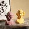 3D Rose Blindfolded Eye Closing Girl Silicone Candle Mold Handmade Candle Making Kit DIY Plaster Resin Soap Production Tool