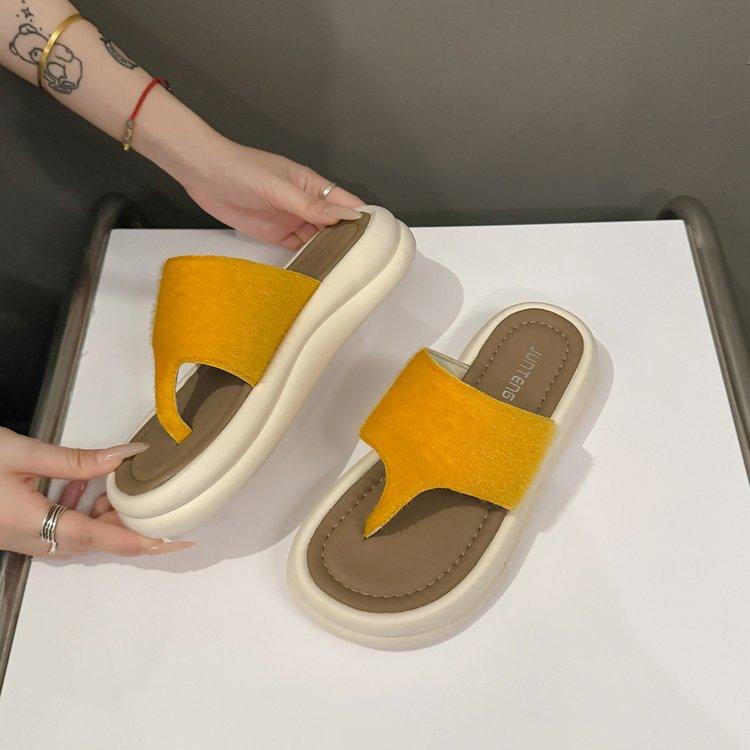 2025 Frühling und Herbst neue Mode Plateau Nische Französische Zehensandalen Schuhe Damen tragen Strandsandalen